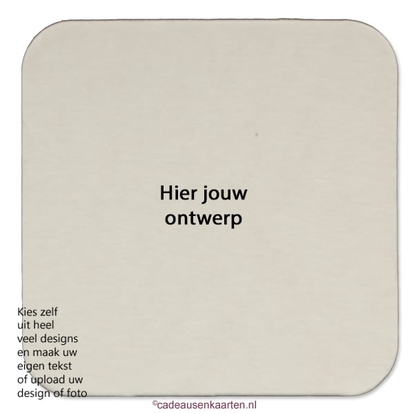 Bierviltje vierkant met eigen ontwerp cadeausenkaarten.nl