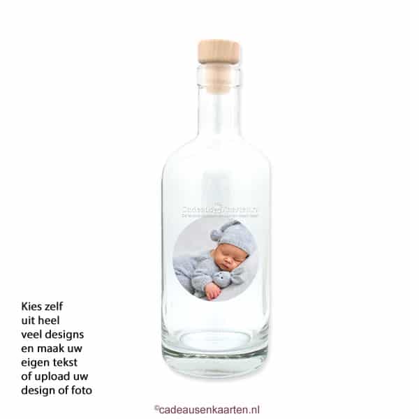 Perioperatieve periode wit Mam Glazen fles met eigen ontwerp 250ml - Cadeaus en Kaarten