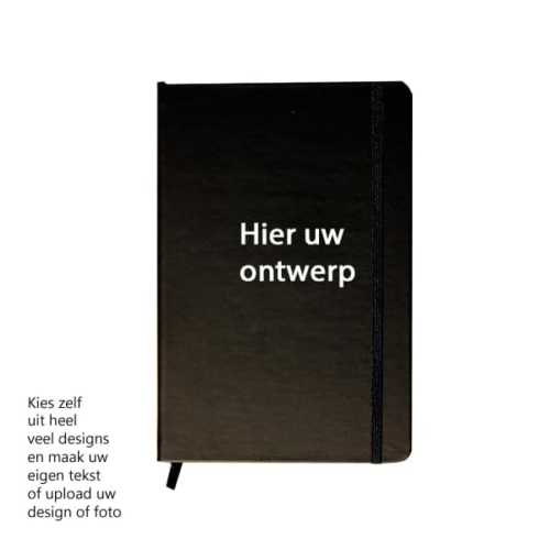 Notitieboekje large met eigen ontwerp cadeausenkaarten.nl