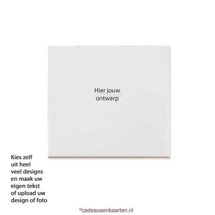 Tegel 10cm met eigen ontwerp cadeausenkaarten.nl