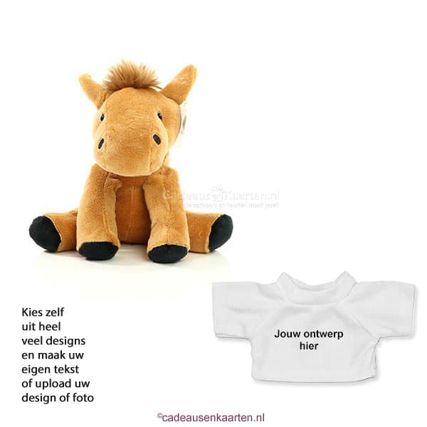 Minder dan verhaal erotisch Knuffel paard minifeet met eigen ontwerp op T-shirt - Cadeaus en Kaarten