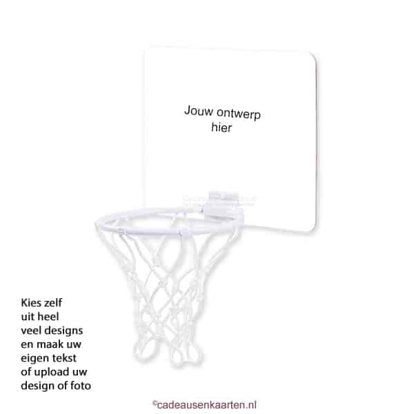 Basketbal goal met eigen ontwerp cadeausenkaarten.nl