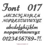 Font 017 lettertype voor borduring cadeausenkaarten.nl