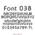 Font 038 lettertype voor borduring cadeausenkaarten.nl