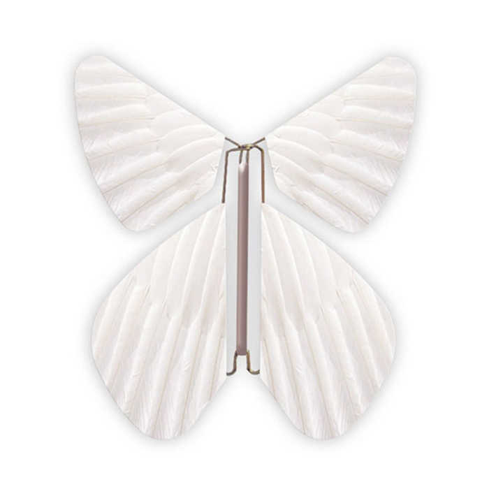 Magic Vlinder Feather Pearl White